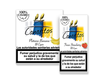 Cajas de cigarros Canaritos de sabores, de 10 y 18 unidades